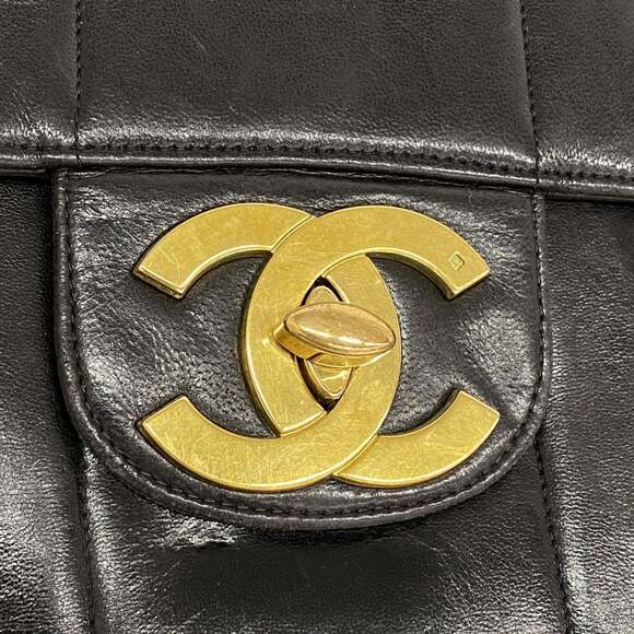 Chanel Mademoiselle Shoulder Bag, Double Chain, Lambskin, Black, Women's - Picture 10 of 12